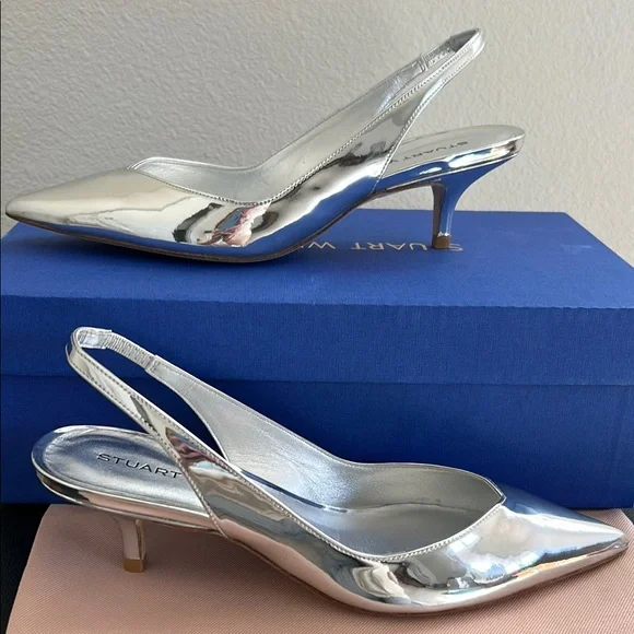 New in Box. Stuart Weitzman Eva 50 Slingback Heels. Size 6. - Picture 5 of 10